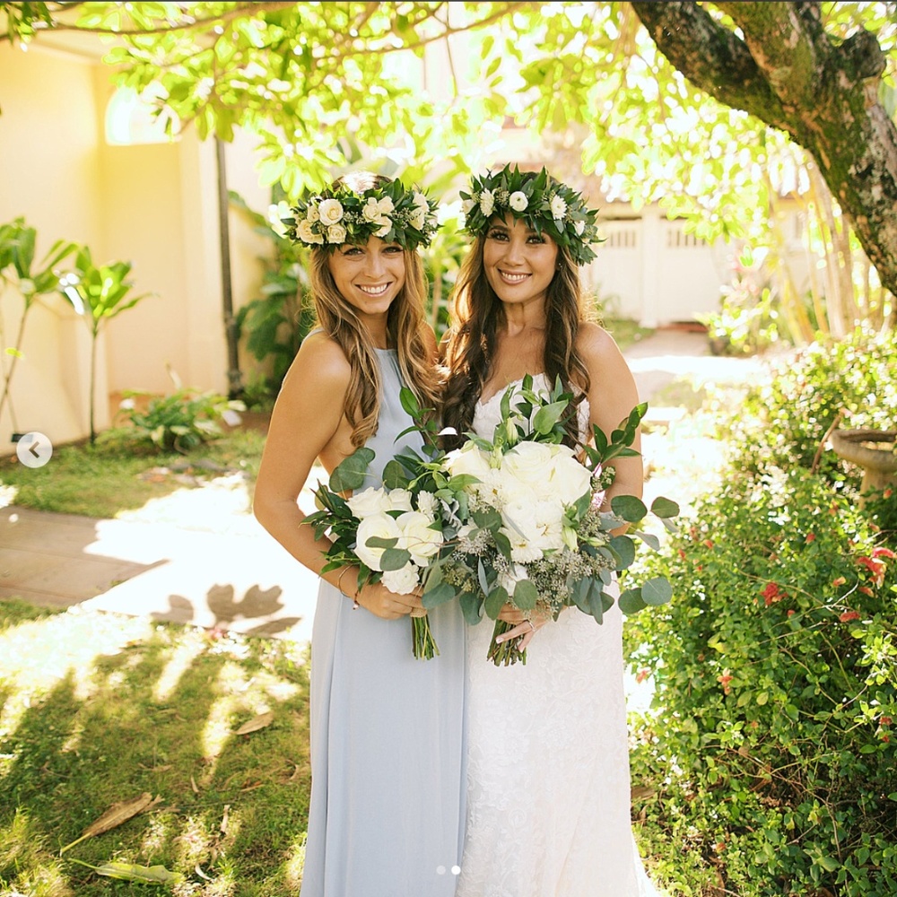 Show Me Your Mumu Floorlength Blue Maxi Dress (S)